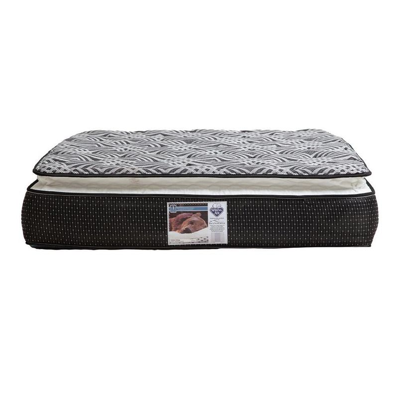 Colchon Matrimonial Spring Air Omega Negro+ Almohada Royal Twin+ Protector Lux+ Sabanas Royal+ Edredon Homy RGH