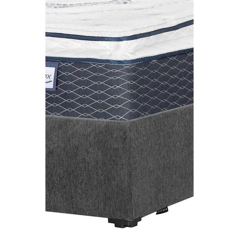 Colchon Spring Air Dover King Size Azul+ Base Cama+ Almohada 2Pack+ Protector Cloud+ Sabanas Softy+ Edredon Homy CDZ