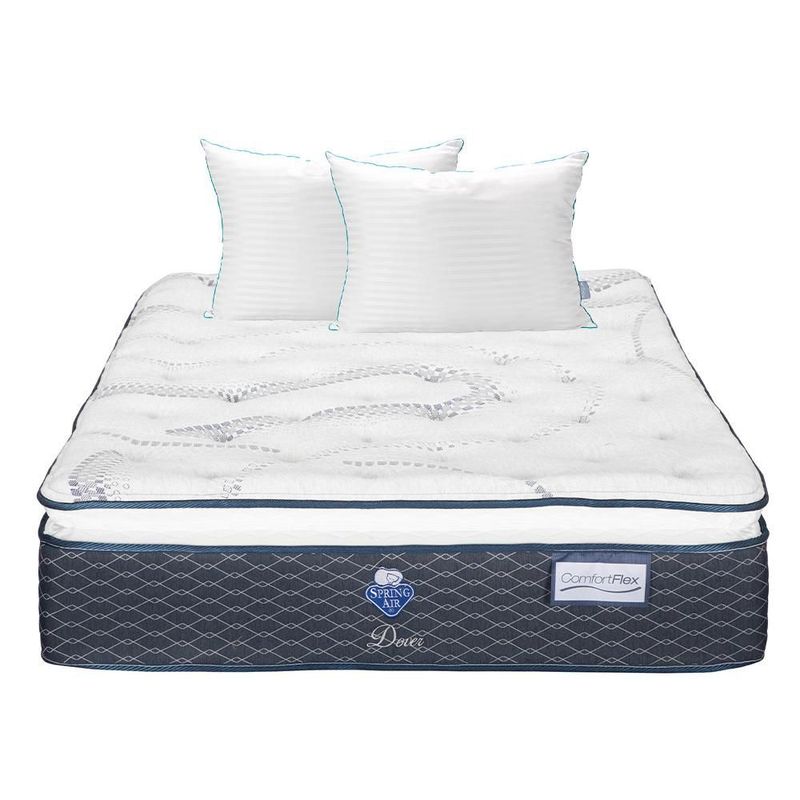 Colchon King Size Spring Air  Dover Azul+ Almohada Royal Twin RGH