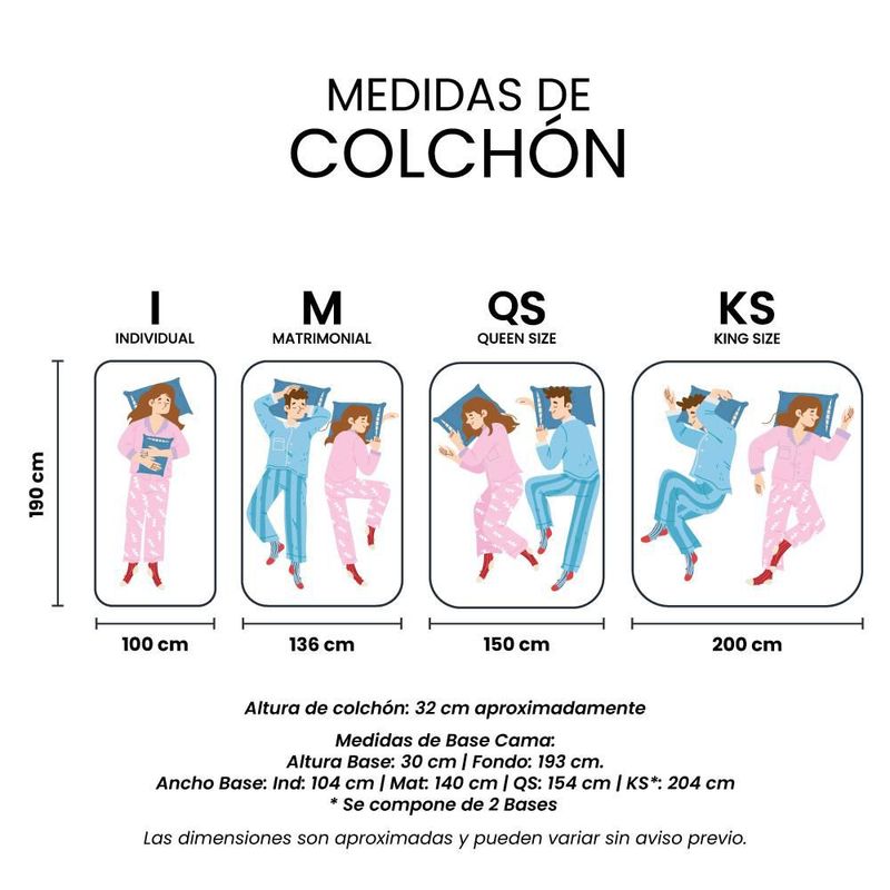 Colchón King Size Spring Air Phantom + Base Cama Beige TRY
