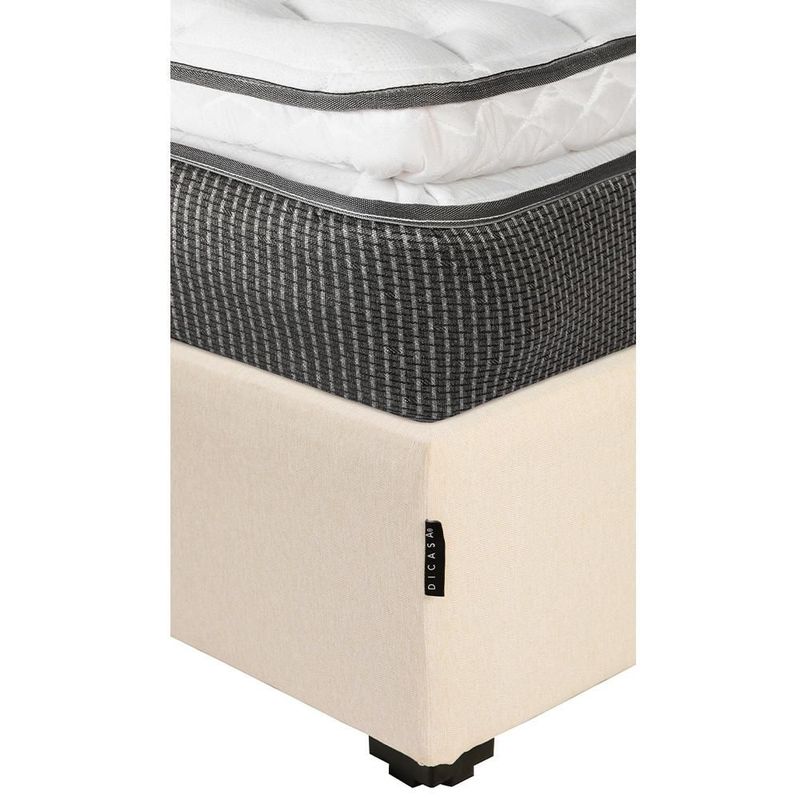 Colchón King Size Spring Air Phantom + Base Cama Beige TRY
