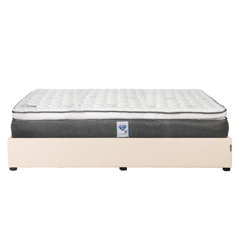 Colchón King Size Spring Air Phantom + Base Cama Beige TRY