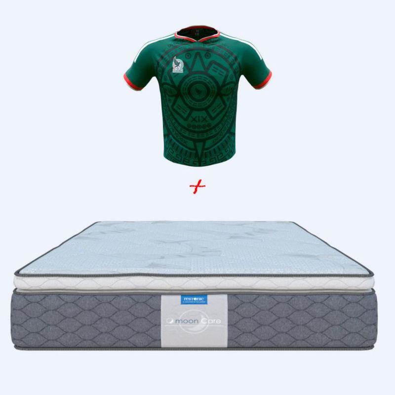 Colchon Matrimonial Restonic New Euro Ortopedico + Playera Mundial