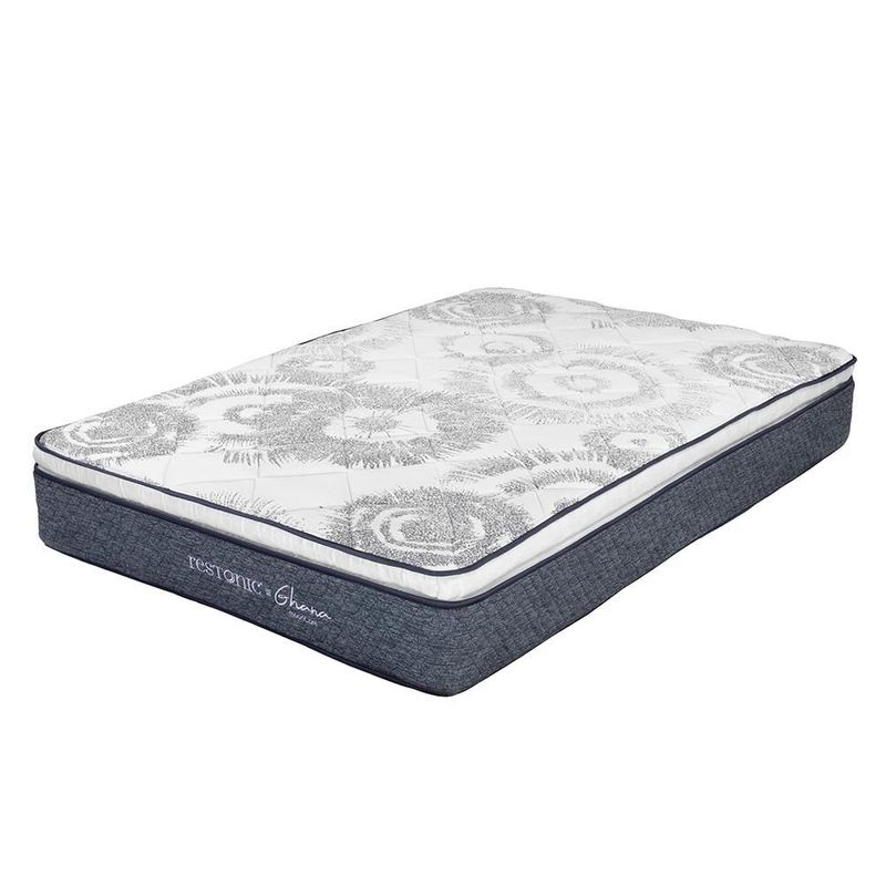 Colchon Individual Restonic Ghana Azul+ Almohada Royal Twin+ Sabanas Royal RGH