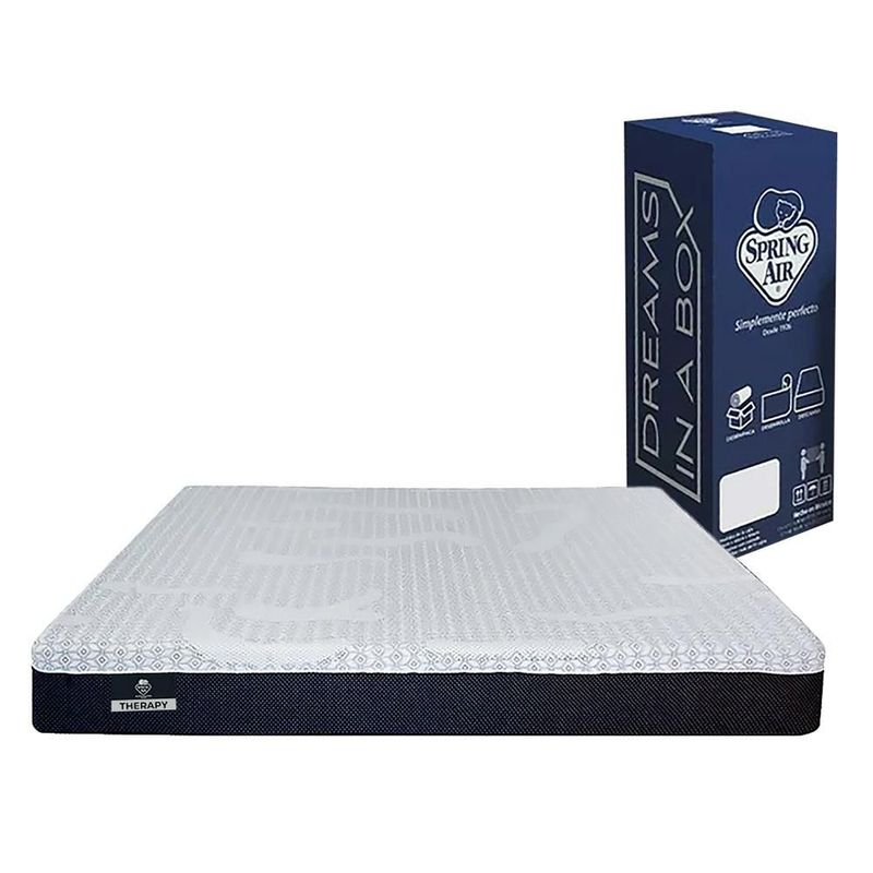 Colchon Spring Air Therapy Queen Size Azul CDZ