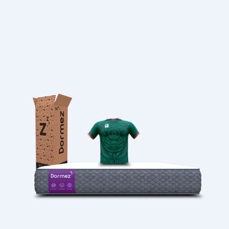 Colchon Individual En Caja Dormez Premium Confort 19cm+Playera Mundial