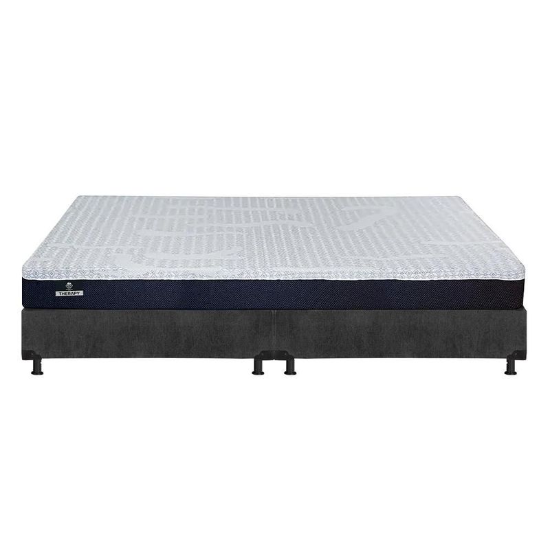 Colchón en Caja King Size Spring Air Therapy + Box + 2 Almohadas Osos + Sábanas Basic TRY