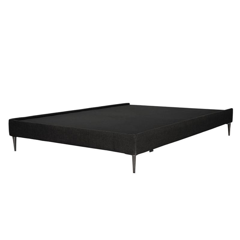 Base Cama Slim Matrimonial Rogga Negro RGH
