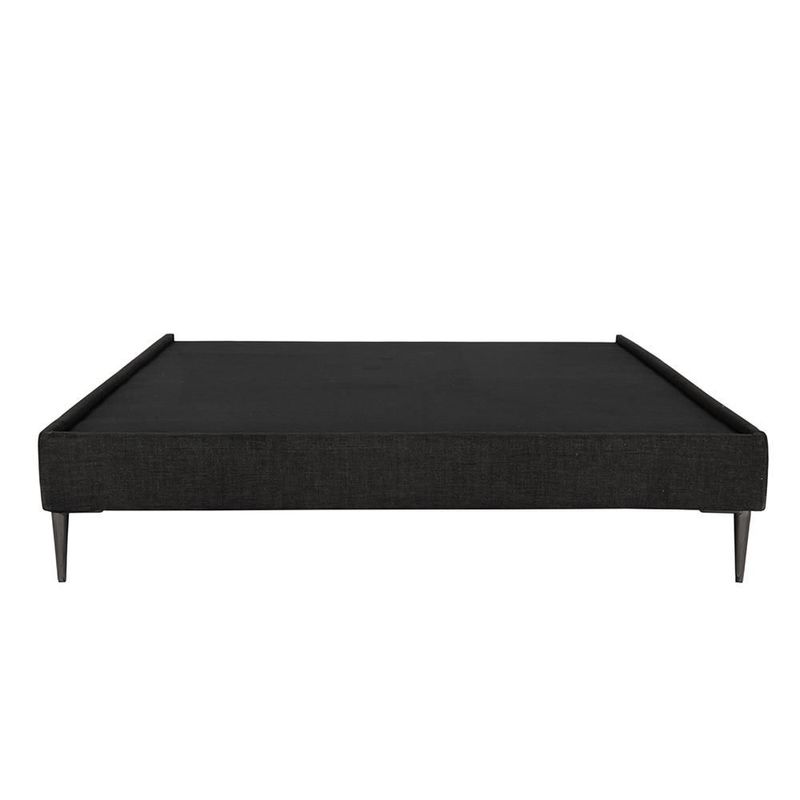 Base Cama Slim Matrimonial Rogga Negro RGH