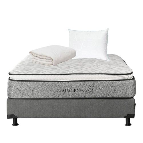 Colchon Restonic Vail Individual+ Box+ Almohada Oso+ Protector Ultra RGH