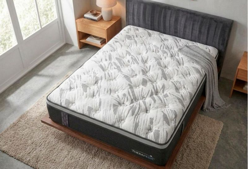 Colchon Therapedic Matrimonial Black Dimond Confort + 2 Almohadas