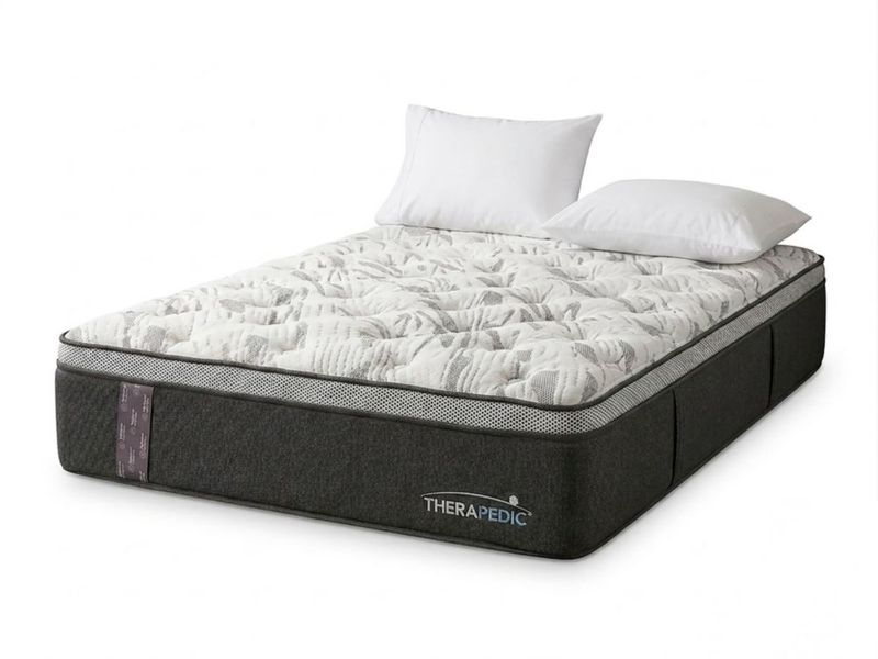 Colchon Therapedic Matrimonial Black Dimond Confort + 2 Almohadas
