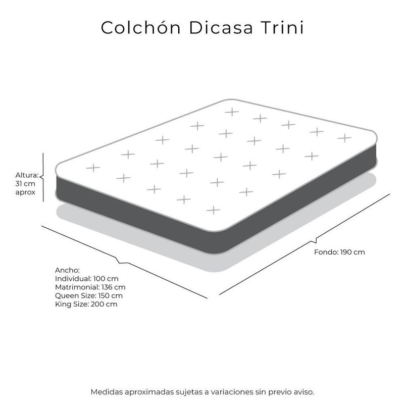 Colchon King Size Restonic Trini Negro+ Almohada Oso RGH