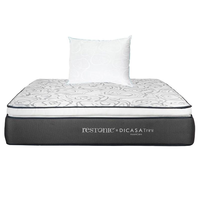 Colchon King Size Restonic Trini Negro+ Almohada Oso RGH