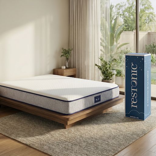 Colchón en Caja Restonic Individual  Memory Foam con Cooling Gel Alta Densidad Descanso Profundo