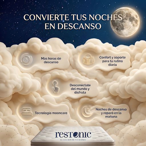 Colchón en Caja Restonic Individual  Memory Foam con Cooling Gel Alta Densidad Descanso Profundo