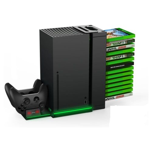 Xbox Series X Base Enfriadora Apoya Juegos + 2 Puertos de Carga