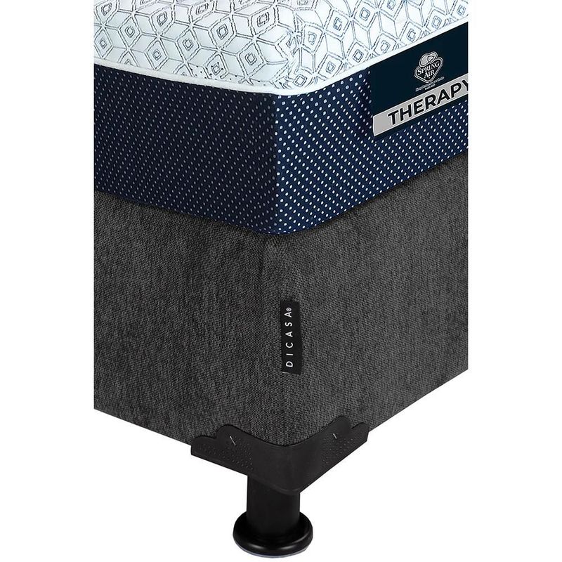 Colchon Queen Size Spring Air Therapy Azul+ Box+ Almohada 2Pack+ Sabanas Softy CDZ