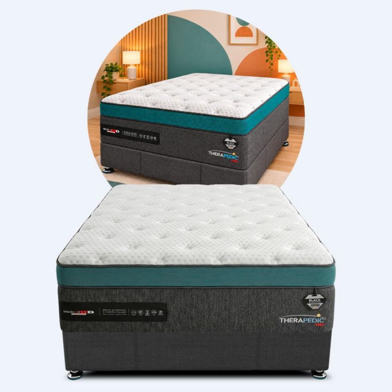 Colchon Therapedic Matrimonial Orto Medic Confort + Box Tapizado