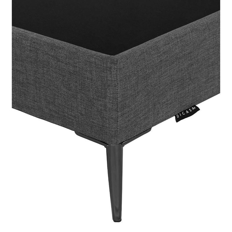 Base Cama Slim Matrimonial Dicasa Gris Oscuro CDZ