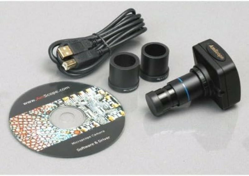 Microscopio Estereoscópico Trinocular AmScope 13 MP con Zoom