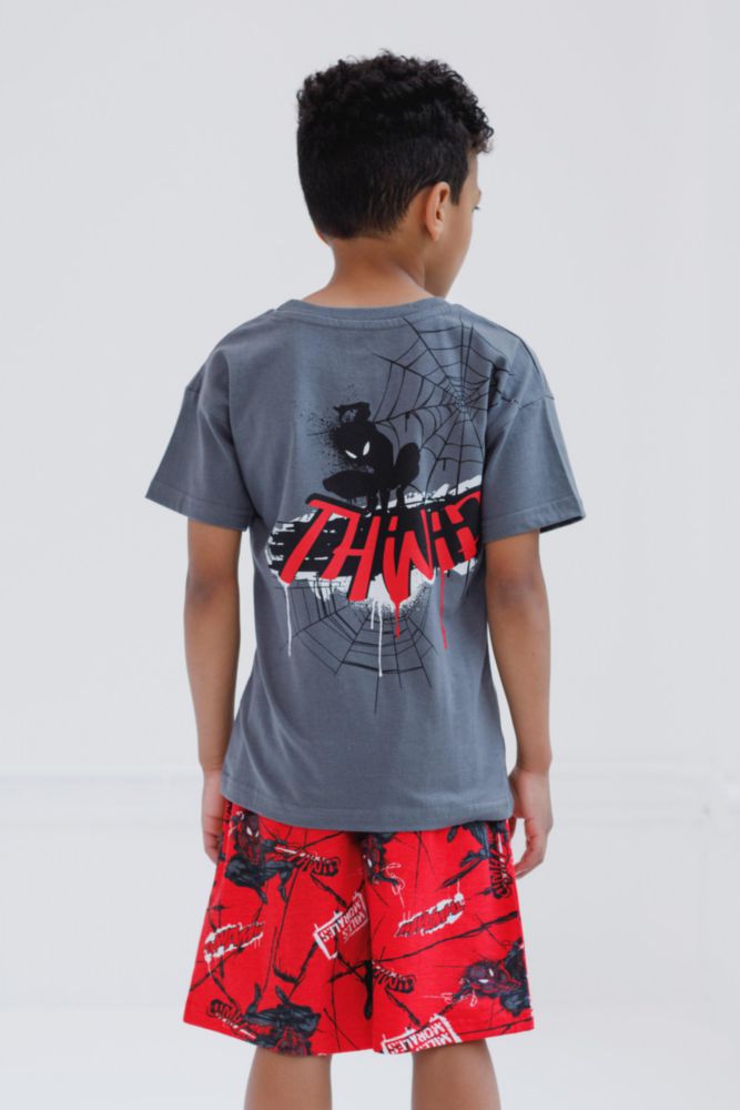 Conjunto Marvel Miles Morales Gris y Rojo 10‑12