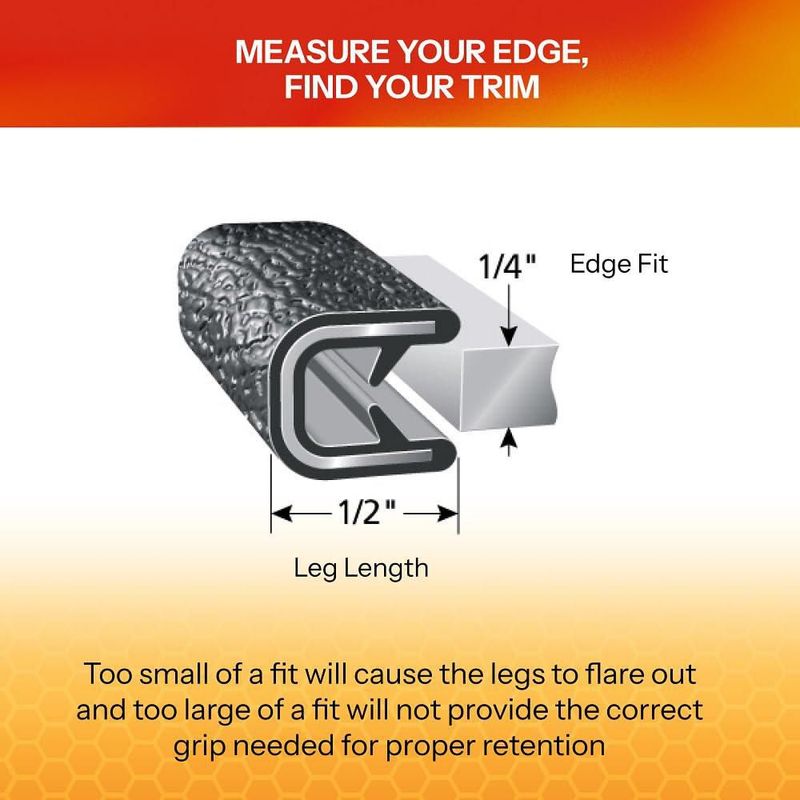 Perfil de Borde TRIM-LOK 1/4" 1/2" 30 m Black Pebble