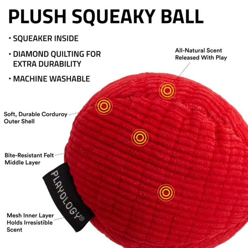Pelota de Peluche Playology Jumbo con Aroma a Carne de Res y Crujido