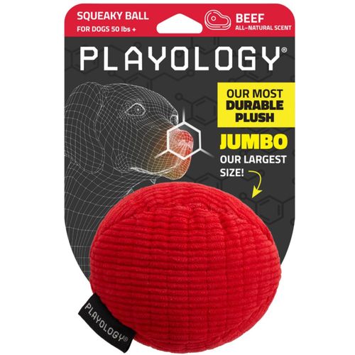 Pelota de Peluche Playology Jumbo con Aroma a Carne de Res y Crujido
