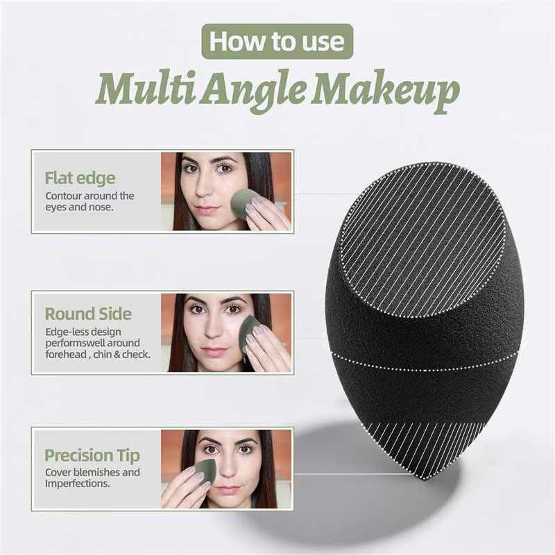 Esponjas de maquillaje Wiko 12 unidades negras sin látex