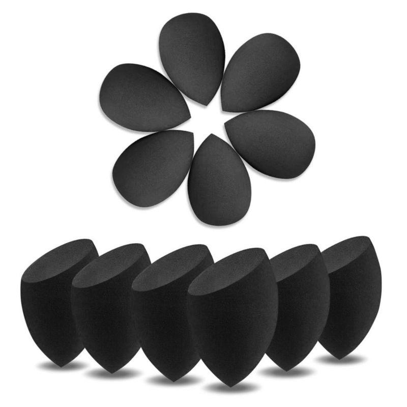Esponjas de maquillaje Wiko 12 unidades negras sin látex