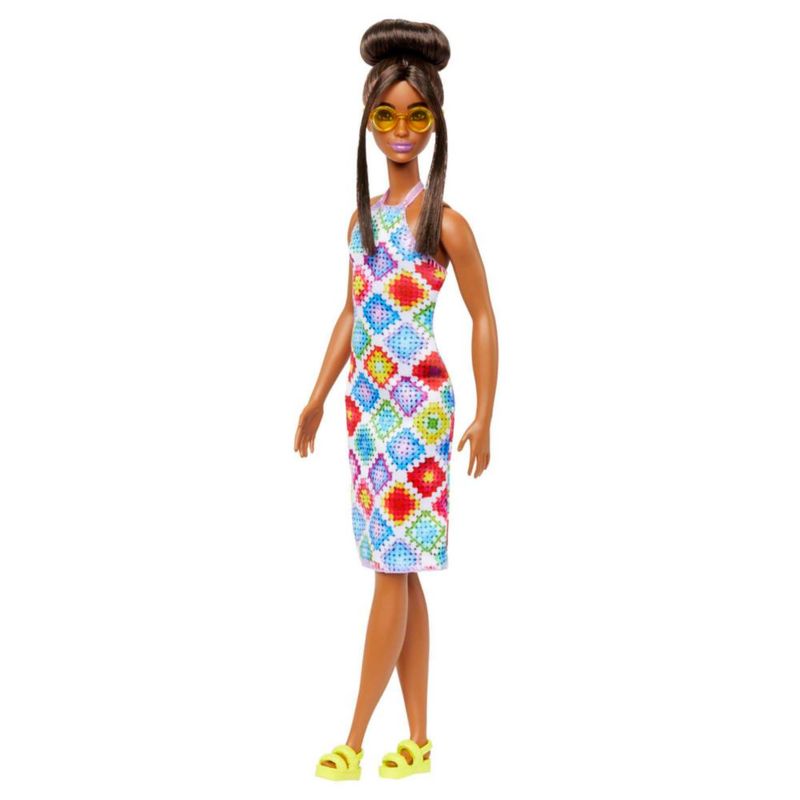 Muñeca de moda Barbie Fashionistas #210 con pelo castaño