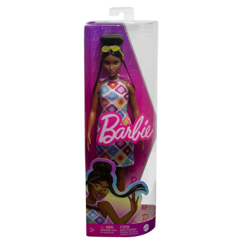 Muñeca de moda Barbie Fashionistas #210 con pelo castaño