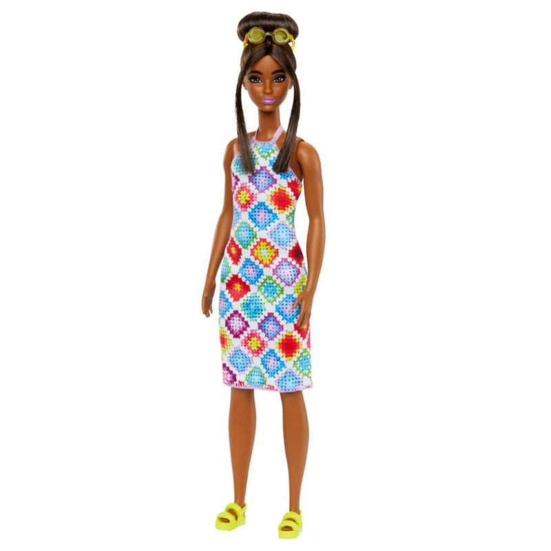 Muñeca de moda Barbie Fashionistas #210 con pelo castaño