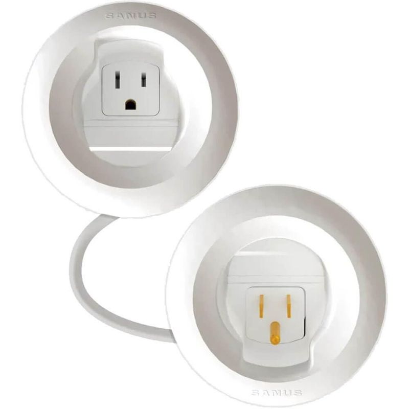 Reubicador de toma de corriente Sanus CCSIWPK de PVC blanco de 95 cm