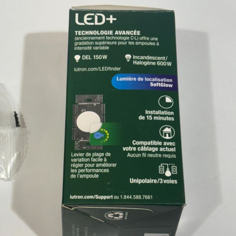 Atenuador Rotativo LED Blanco Lutron Dalia LED+ Eléctrico