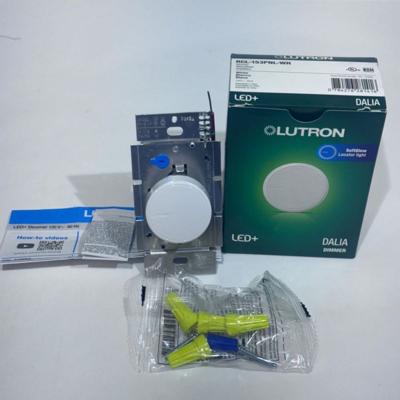 Atenuador Rotativo LED Blanco Lutron Dalia LED+ Eléctrico