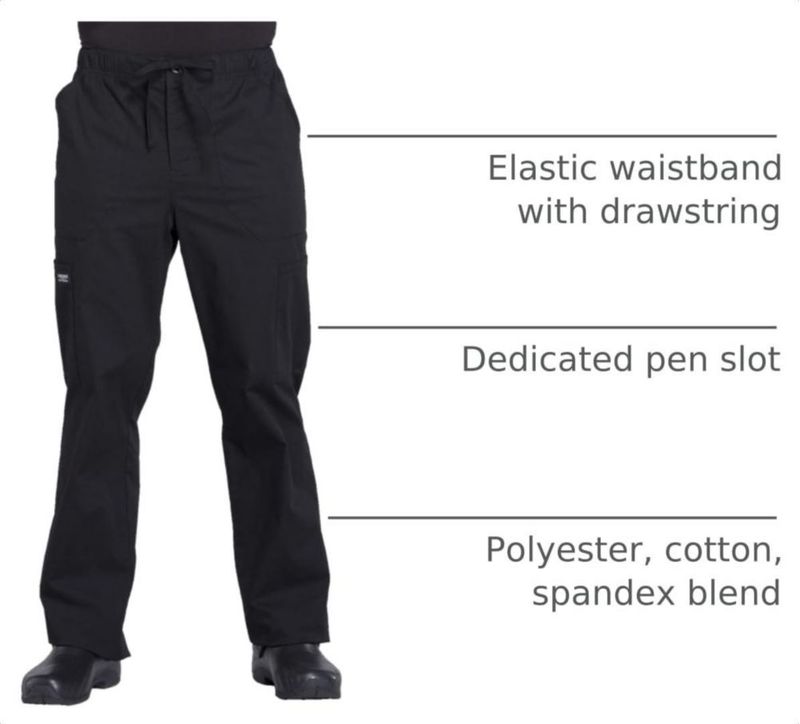 Pantalones Cherokee WW190 Hombre Corte Entallado Negro Talla Media (Corto)