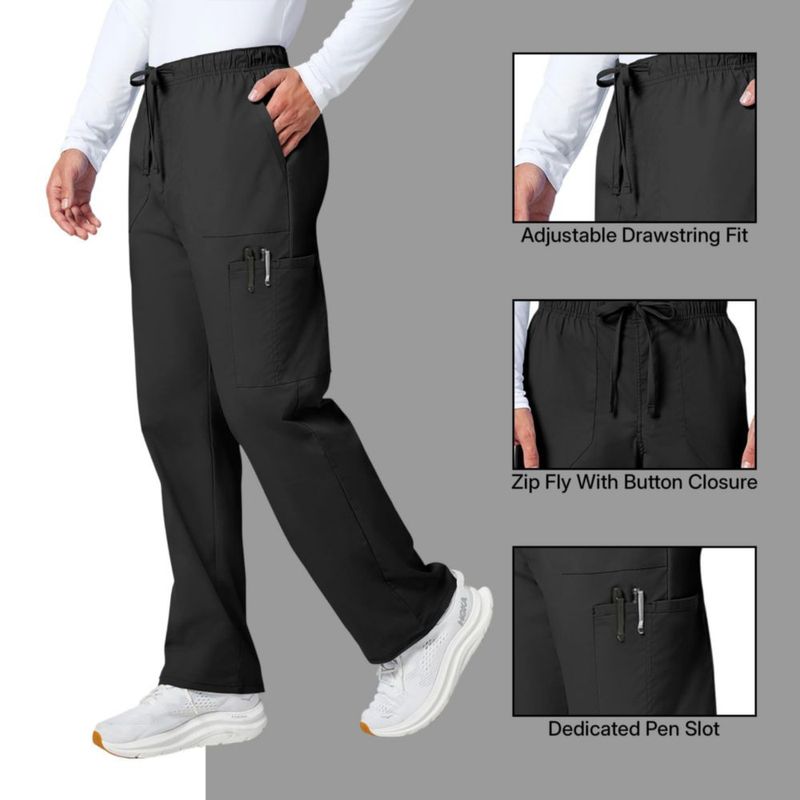 Pantalones Cherokee WW190 Hombre Corte Entallado Negro Talla Media (Corto)