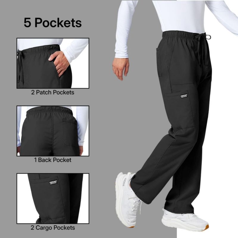Pantalones Cherokee WW190 Hombre Corte Entallado Negro Talla Media (Corto)