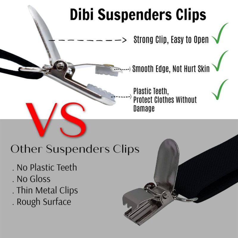 Tirantes Dibi X-Back Ajustables de Alta Resistencia con 4 Clips