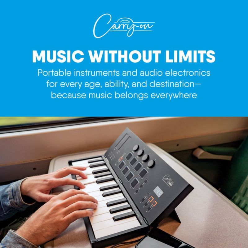Controlador MIDI Carry‑on de 25 teclas plegable con Bluetooth y USB