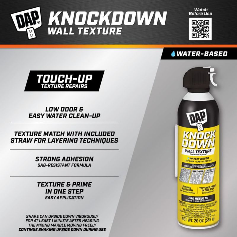 Spray para textura de pared DAP Knockdown a base de agua 570 ml blanco
