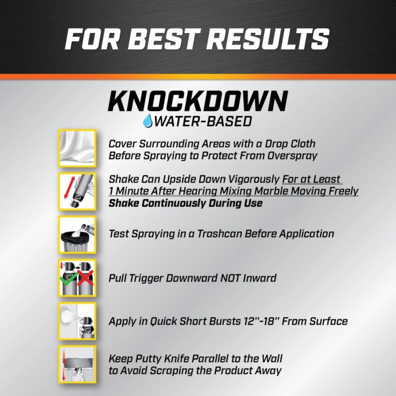 Spray para textura de pared DAP Knockdown a base de agua 570 ml blanco
