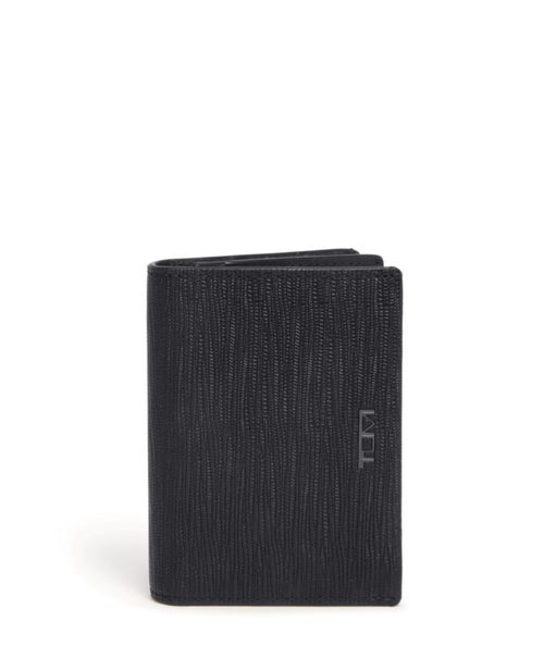 Cartera TUMI para Tarjetas Negro con Relieve Talla Única