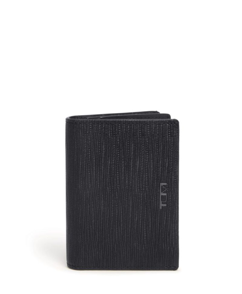 Cartera TUMI para Tarjetas Negro con Relieve Talla Única
