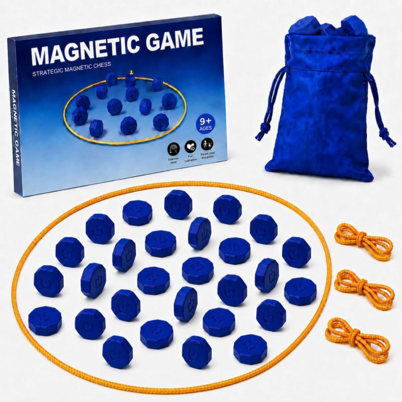 Juego de Estrategia Faigcoy 28 Piezas de Piedra Magnéticas con Bolsa