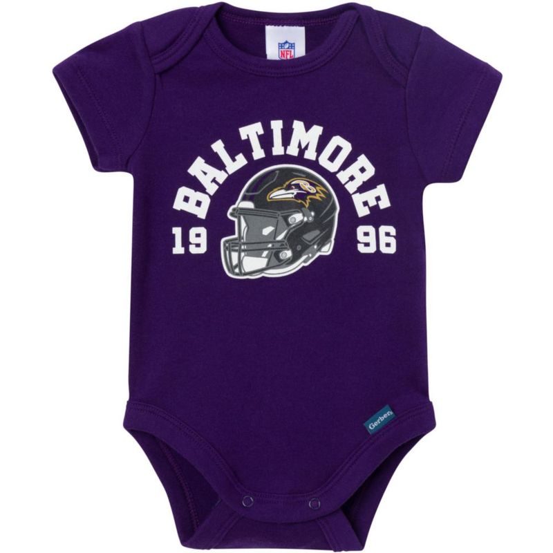 Body Gerber para bebé niño NFL pack de 3 Ravens 6-12 meses