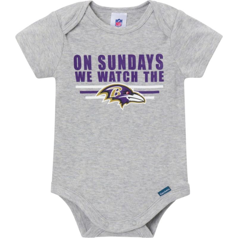Body Gerber para bebé niño NFL pack de 3 Ravens 6-12 meses
