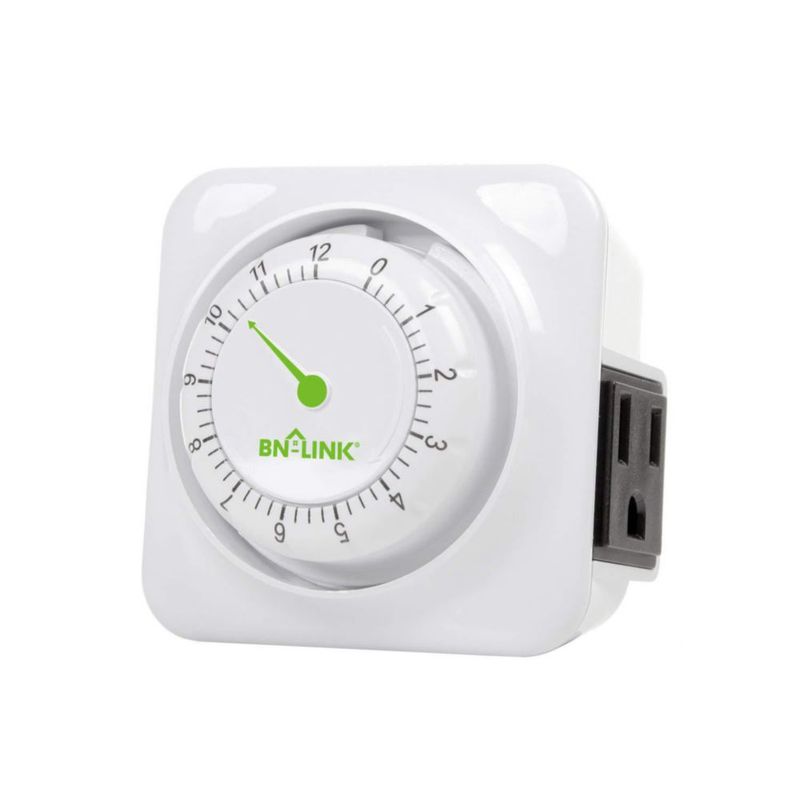 Temporizador BN‑LINK 12 h con incrementos de 15 min certificado ETL